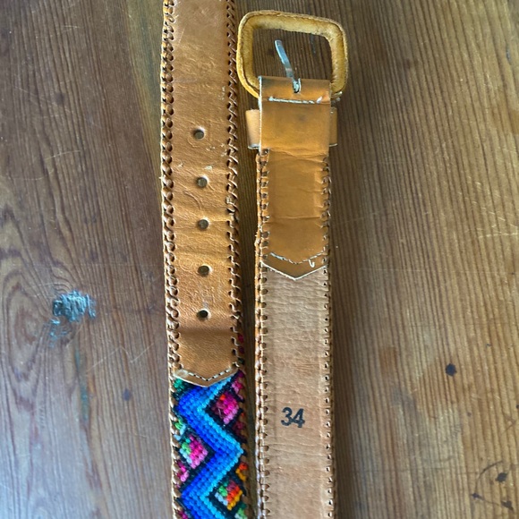 Free People Guatemalan stitched multicolored belt - Picture 5 of 8